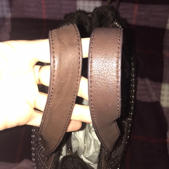 The Sak Brown Knit Sweater Purse with Leather Trim - Picture 9 of 16